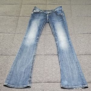 Miss Me Signature Boot Size 25 Women's Blue Flared Jeans